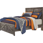 Wynnlow Crossbuck Panel Bed - Gray