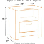 Bellaby Nightstand - Whitewash