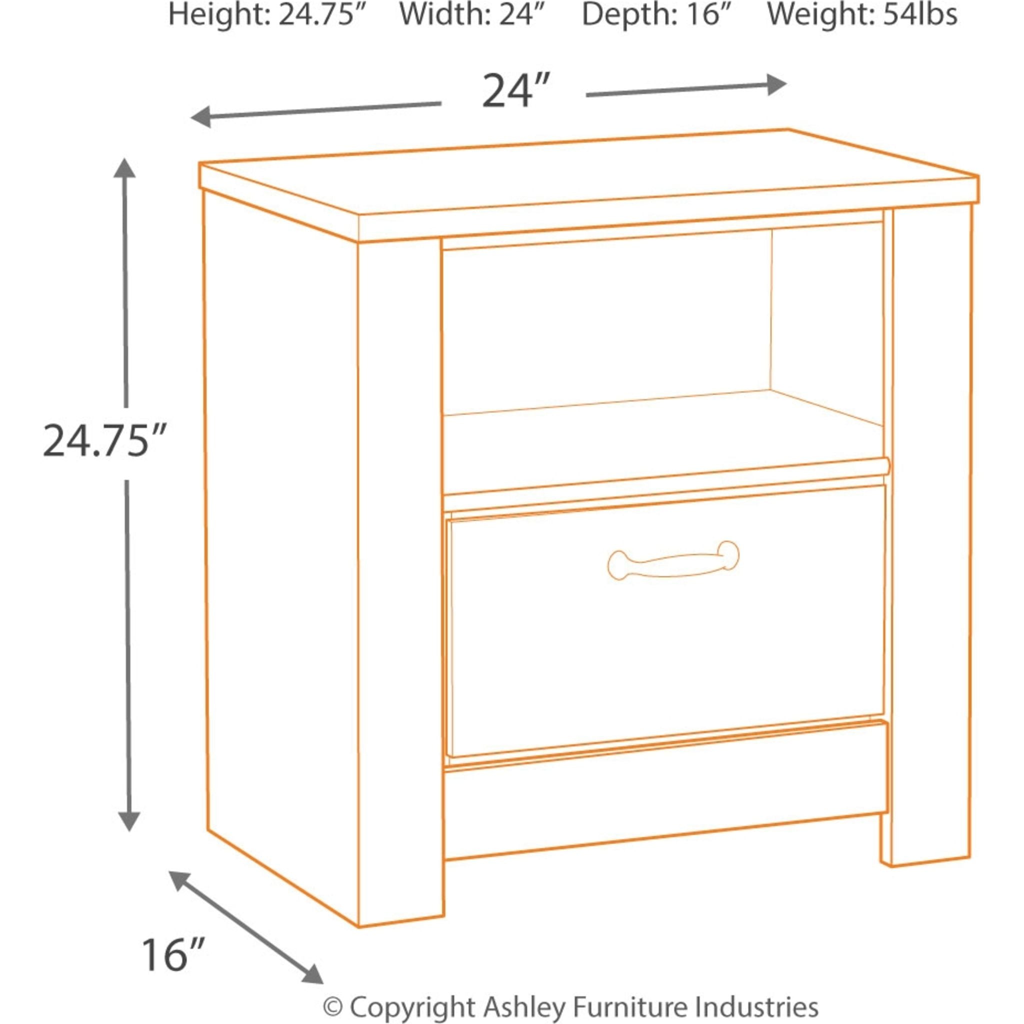 Bellaby Nightstand - Whitewash