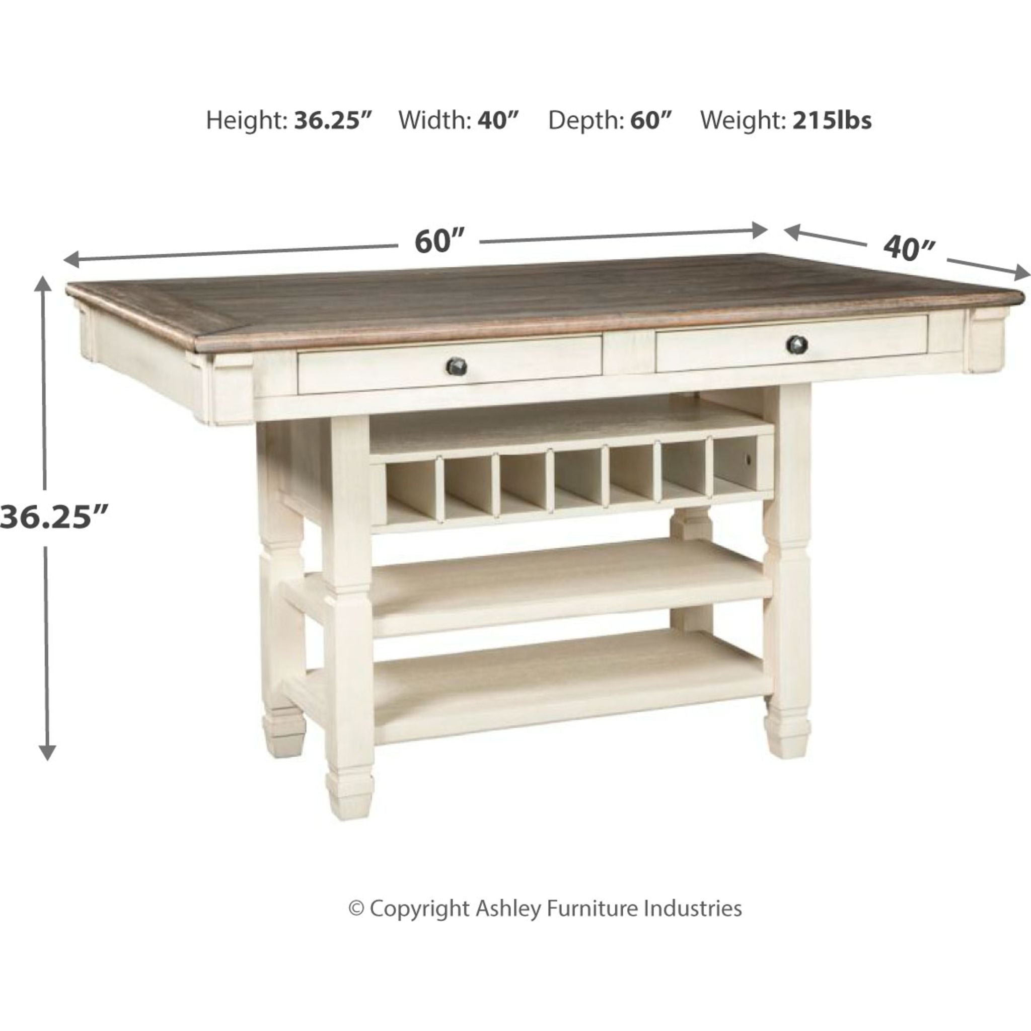 Bolanburg Counter Height Table - Two-tone - (D647-32)