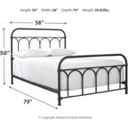 Nashburg Metal Bed - Black