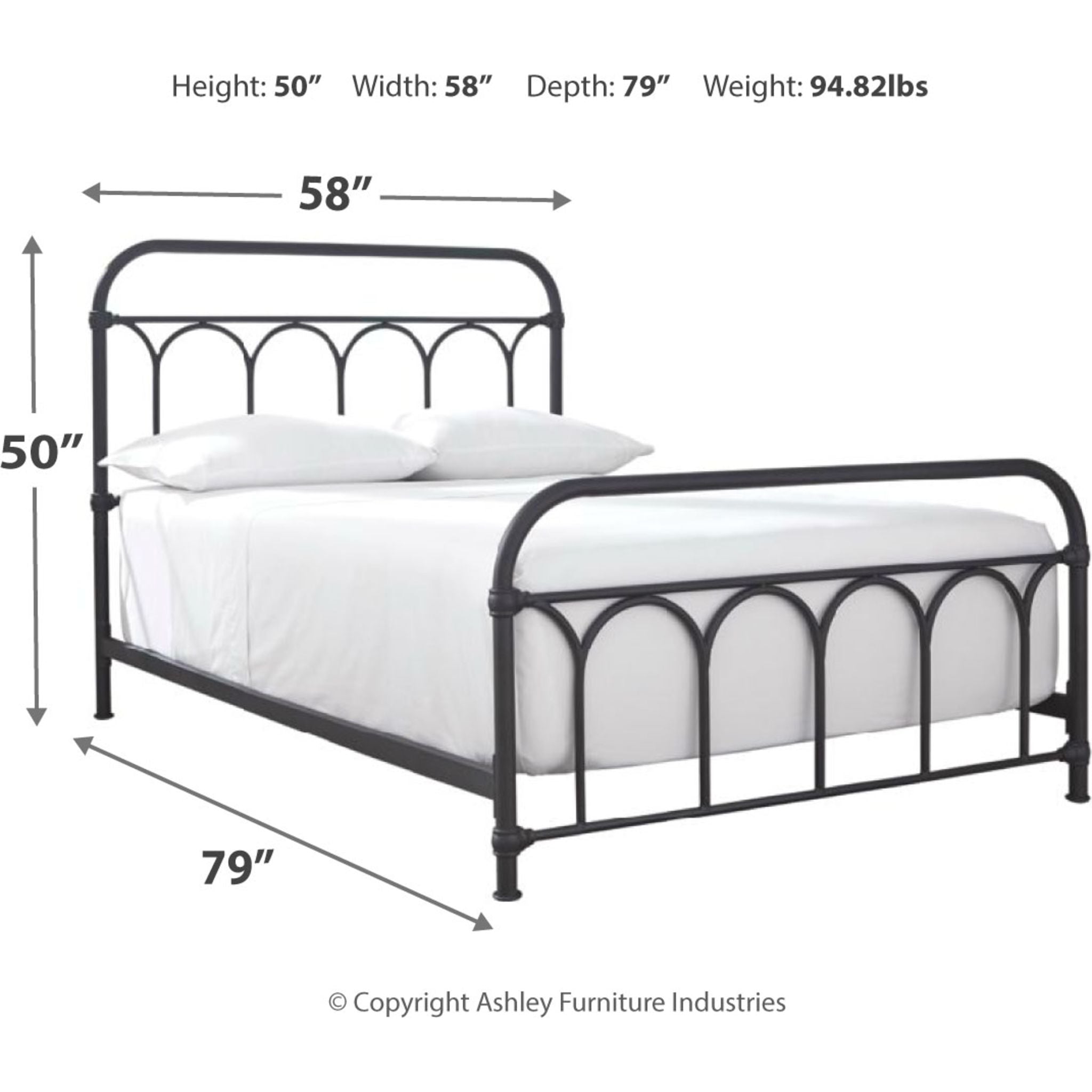 Nashburg Metal Bed - Black