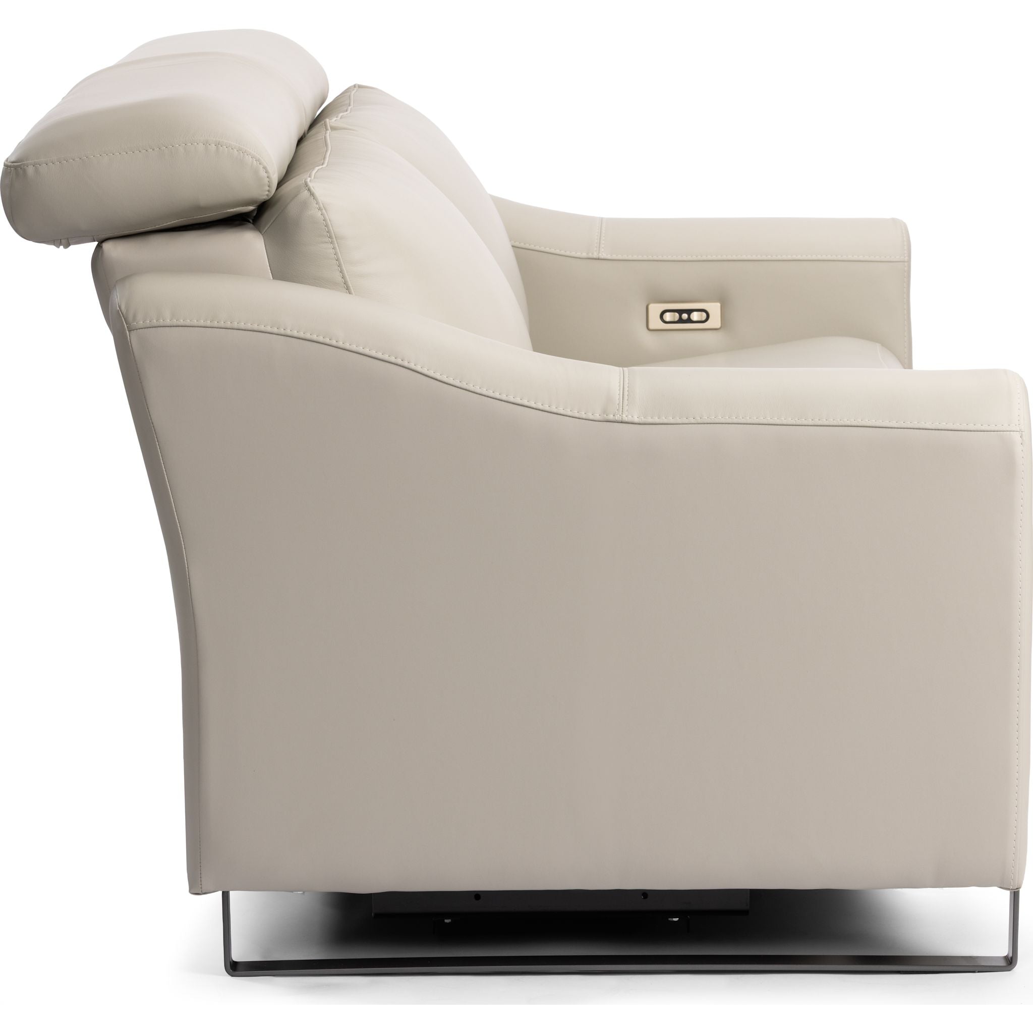 Reverie Power Reclining Sofa With Power Headrest - Vacchetta Grey