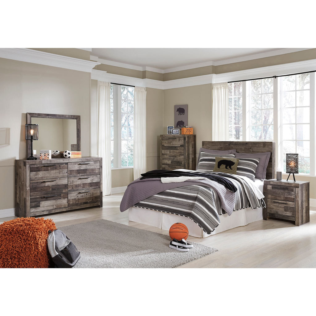 Derekson Panel Headboard - Multi Gray