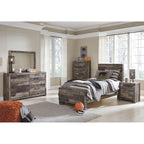 Derekson Panel Bed - Multi Gray