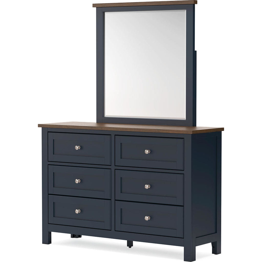 Landocken Dresser and Mirror - Blue/Brown