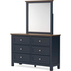 Landocken Dresser and Mirror - Blue/Brown