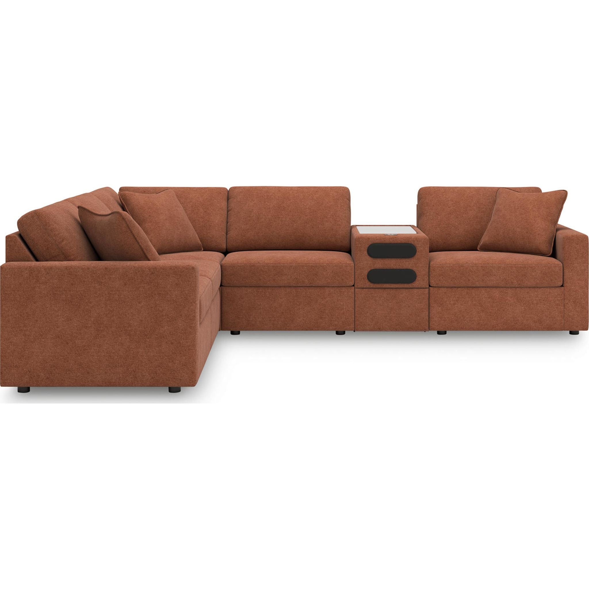Modmax 6 Piece Modular Sectional with Audio Console