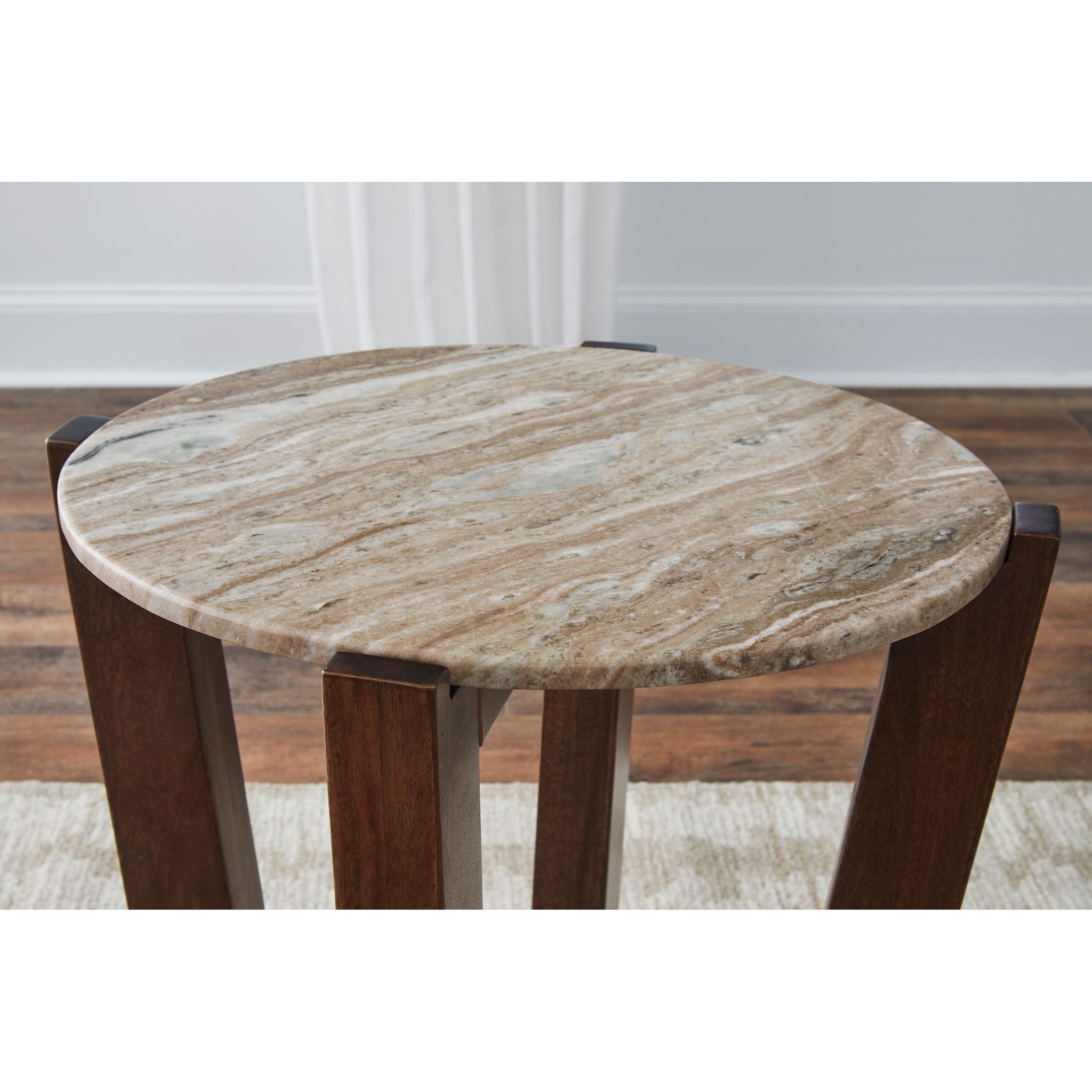 Tanidore End Table - Warm Brown
