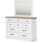 Ashbryn Dresser and Mirror - White/Natural