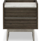 Arkenton Nightstand - Grayish Brown/White