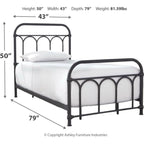 Nashburg Metal Bed - Black