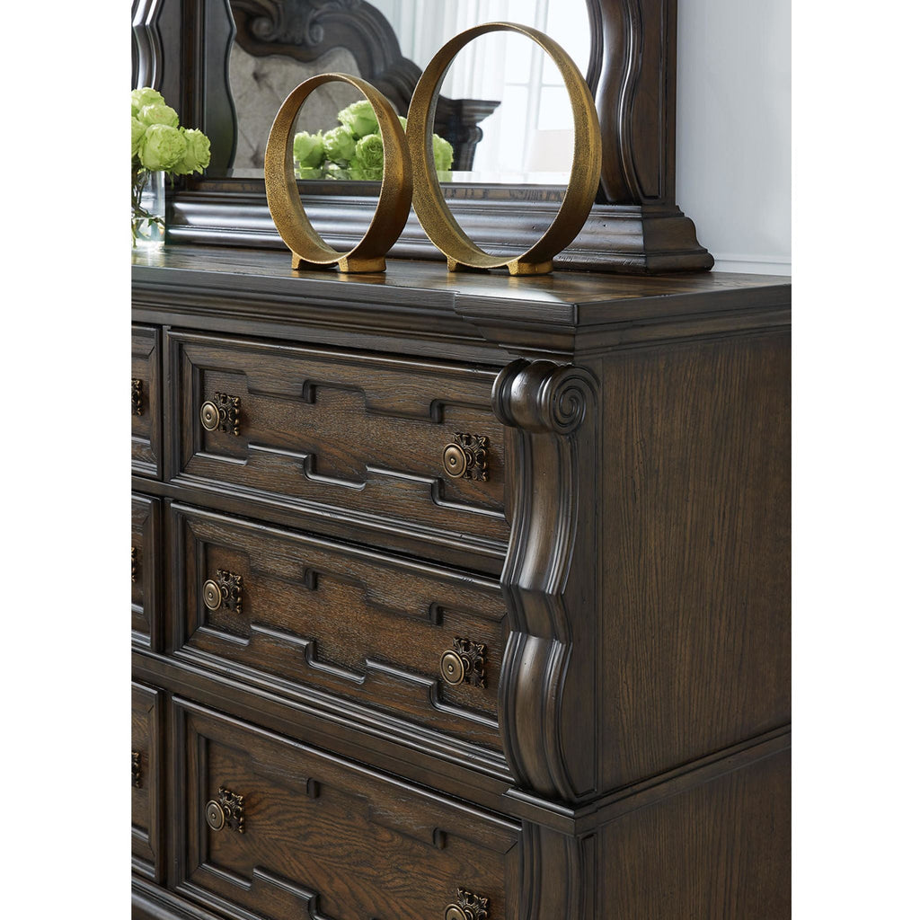 Maylee Dresser and Mirror - Dark Brown