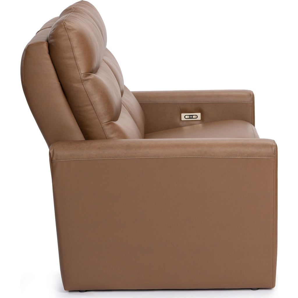 Valmont Power Reclining Loveseat With Power Headrest - Verona Russet