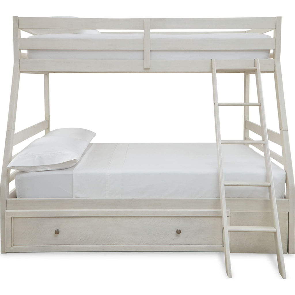 Robbinsdale Twin/Full Bunk Bed with Storage - Antique White