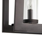 5-Light Modern Industrial Linear Chandelier for Dining Room Farmhouse Cylinder Clear Glass Chandelier Kitchen Island Lights