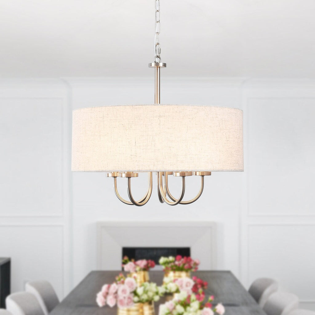 5-Light Modern Semi Flush Mount Ceiling Light for Dining Room Bedrooms Living Room - N/A