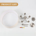 5-Light Modern Semi Flush Mount Ceiling Light for Dining Room Bedrooms Living Room - N/A