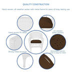 5-piece White Resin Wicker Dining Set