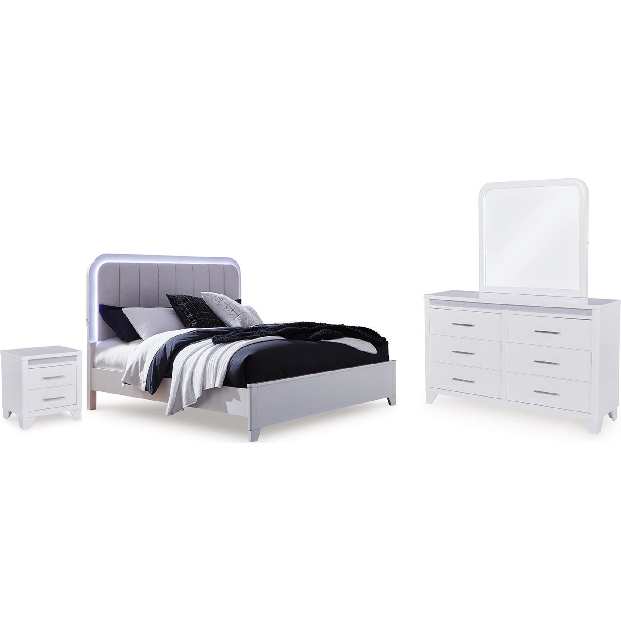 Jarlee Queen Panel Bed - White