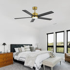 Breezary 65/52/42 5-Blade LED Ceiling Fan with Light Kit and Remote