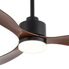 52 Inch LED Ceiling Fan with Lights Remote(3-Blade)