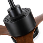 52 Inch LED Ceiling Fan with Lights Remote(3-Blade)