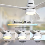 Sofucor 52 Indoor Wood Ceiling Fan Light with Remote, Integrated Light Optional