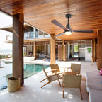 Sofucor 52 Indoor Wood Ceiling Fan Light with Remote, Integrated Light Optional