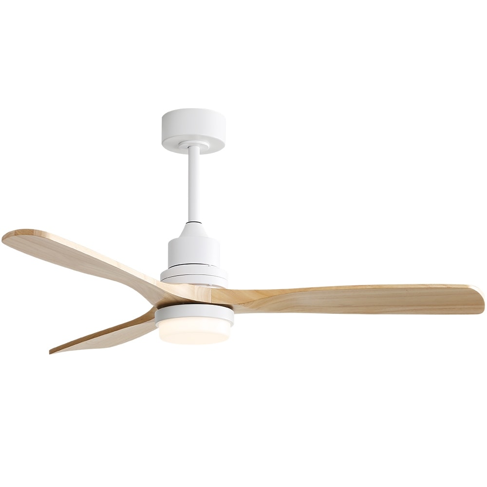 Sofucor 52 Indoor Wood Ceiling Fan Light with Remote, Integrated Light Optional