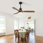 Sofucor 52 Indoor Wood Ceiling Fan Light with Remote, Integrated Light Optional
