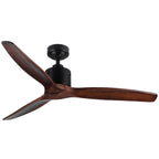 52 inch Modern Solid Wood / ABS Ceiling Fan With Remote Control(No Light),6 WInd Speed,Reversible Airflow