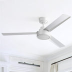 52 inch Modern Solid Wood / ABS Ceiling Fan With Remote Control(No Light),6 WInd Speed,Reversible Airflow