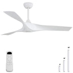 52 inch Modern Solid Wood / ABS Ceiling Fan With Remote Control(No Light),6 WInd Speed,Reversible Airflow