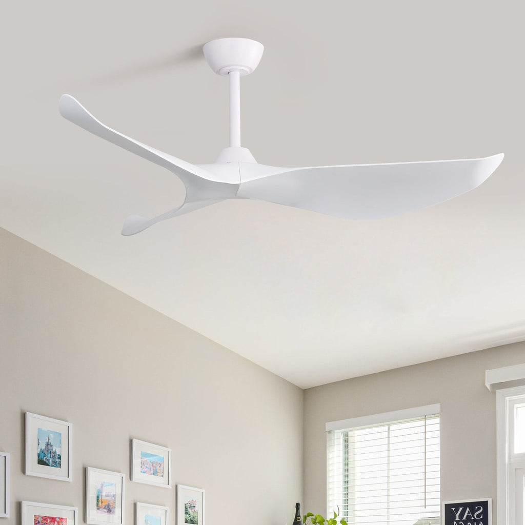 52 inch Modern Solid Wood / ABS Ceiling Fan With Remote Control(No Light),6 WInd Speed,Reversible Airflow