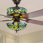 Copper Grove Guasipati 52-inch Tiffany-style Magna Carta Ceiling Fan - 52L x 52W x 16.5