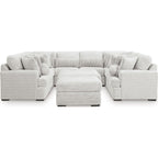 Cuddle Plush 8 Piece Modular Sectional with Ottomans - Arctic