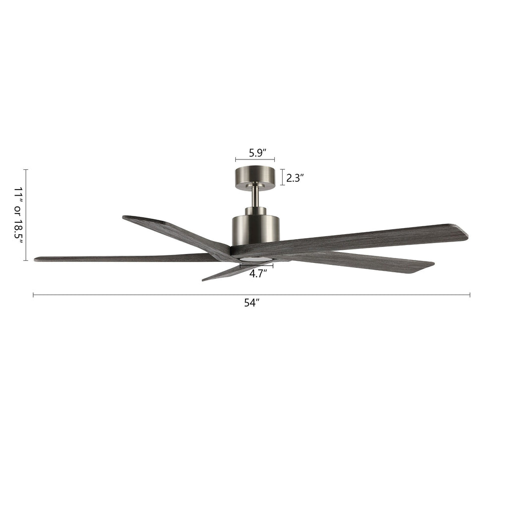 WINGBO 54 Inch DC Motor Indoor Ceiling Fan without Lights - N/A