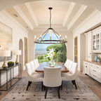 54-inch Round Wagon Wheel 24-light Chandelier