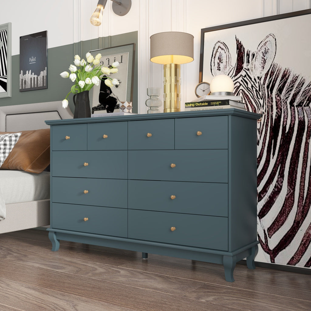 55.1 Wide Double Bedroom Dresser with Storage Drawers
