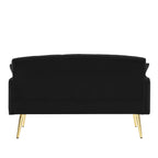 55.5 Velvet 2-Seater Sofa with 2 Pillows, Contemporary Design, and Easy Assembly