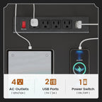 Farmhouse Executive Desk Home Office Desk File Drawer Monitor Stand Power Outlet