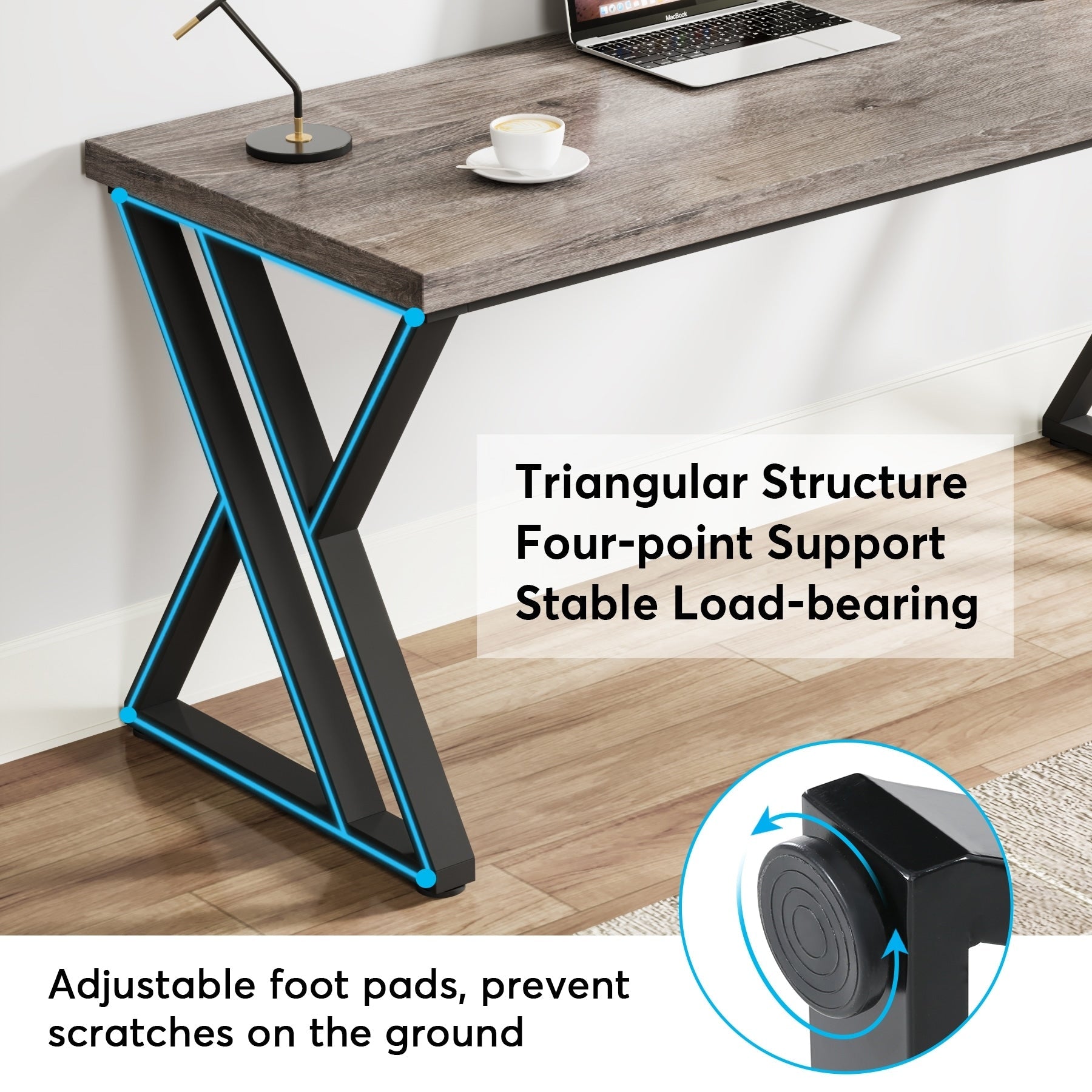 55 Heavy Duty Computer Desk, Office Desk