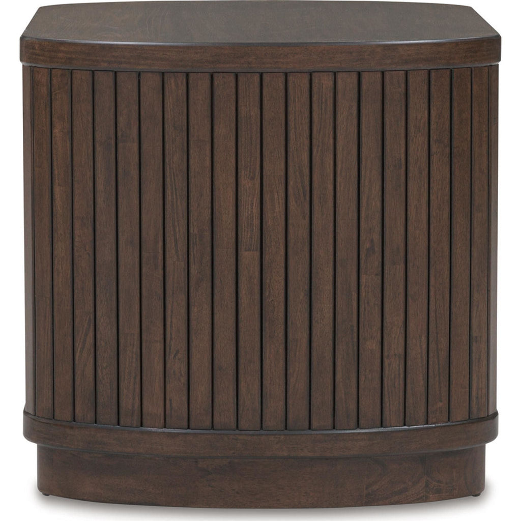 Korestone End Table - Dark Brown