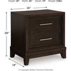 Neymorton Nightstand - Dark Grayish Brown