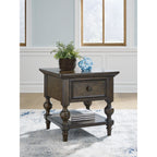 Veramond End Table - Dark Brown