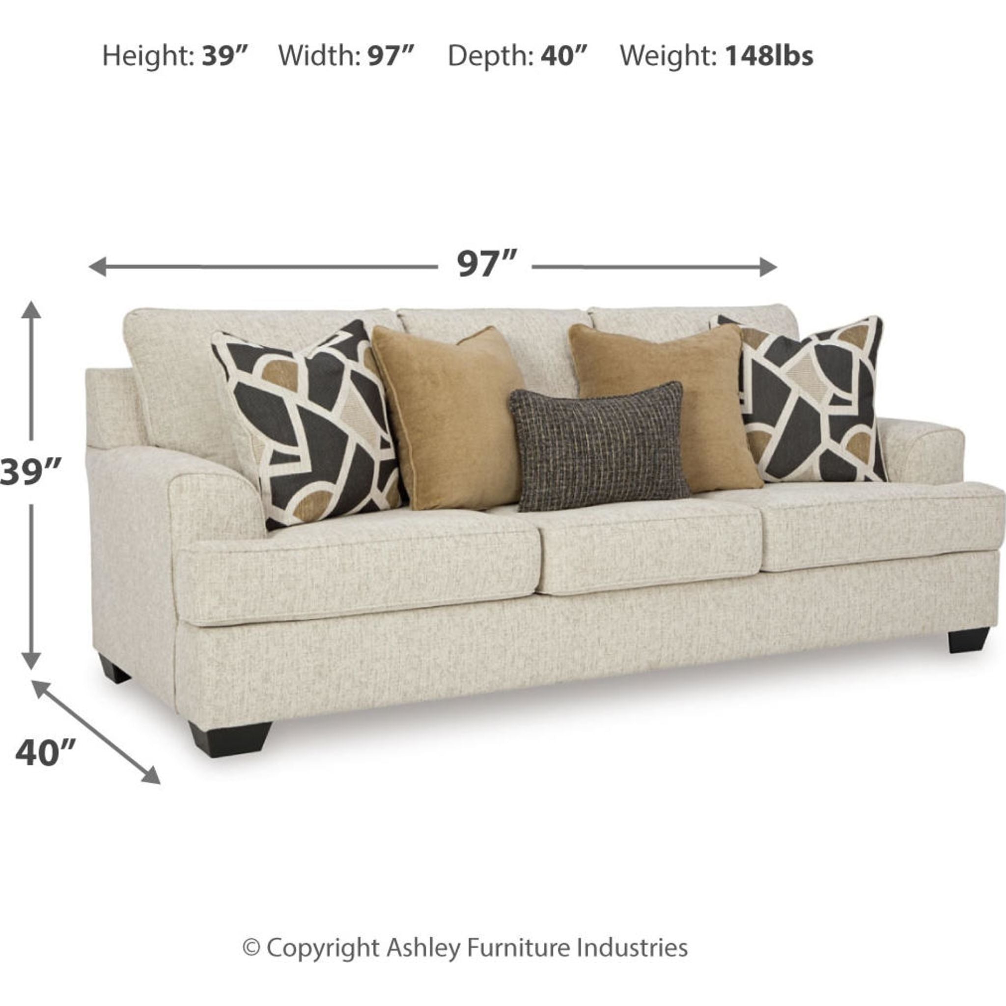Heartcort Sofa - Quartz