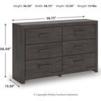 Prendonea Dresser - Charcoal