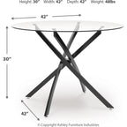 Pharwynn Dining Table - Black - (D446-15)