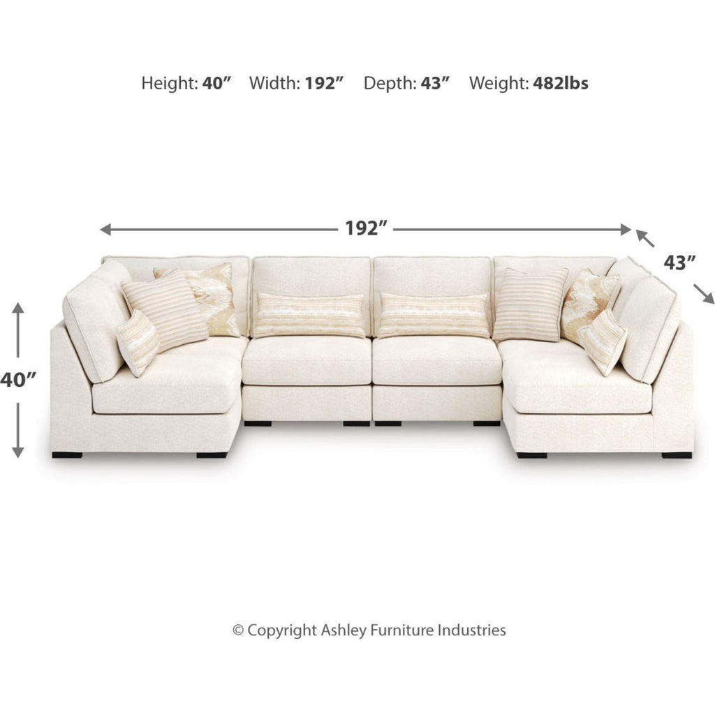 Donelson Creek 6 Piece Sectional - Vanilla